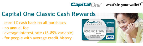 Capital One No Hassle Cash Rewards Credit Card