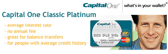 Capital One Classic Platinum Credit Card